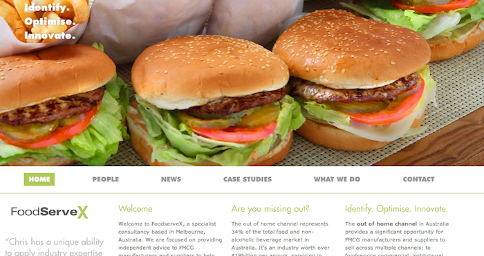 FoodServeX website copywriting